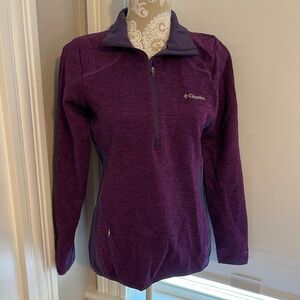 Size medium Colombia sweatshirt purple Omni wick evap lined half zip